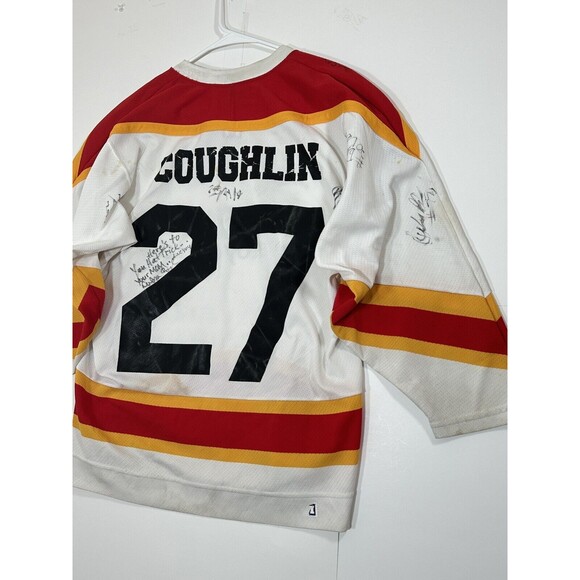CCM FLORIDA PANTHERS JR Practice HOCKEY JERSEY Medium NHL Y2K VTG Stains Signed - Picture 13 of 16